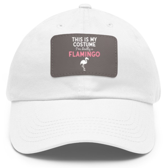 Discover Pink Flamingo This Is My Costume Im a Flamingo Halloween Funny Costume 578 Flamingos Dad Hat With Leather Patch