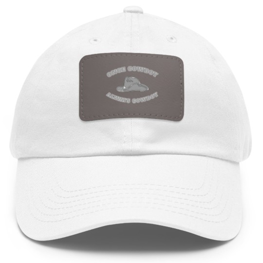 Discover Once cowboy always Cowboy Sherrif Western cowboy Dad Hat With Leather Patch