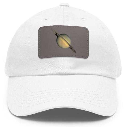 Discover Saturn Print Cool Space Dad Hat With Leather Patch