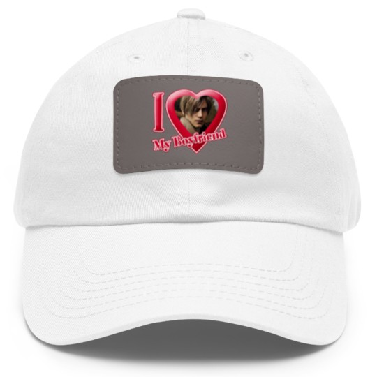 Discover I Love My Boyfriend Leon Kennedy Dad Hat With Leather Patch