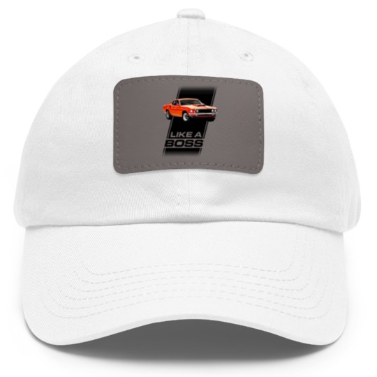 Discover 1969  boss 429   like a boss Dad Hat With Leather Patch