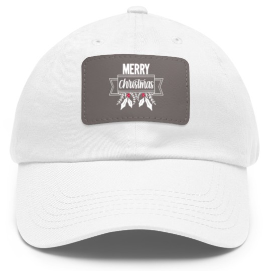 Discover Merry Dad Hat With Leather Patch, Merry Christmas Dad Hat With Leather Patch, Womens Christmas Dad Hat With Leather Patch, Christmas Gifts