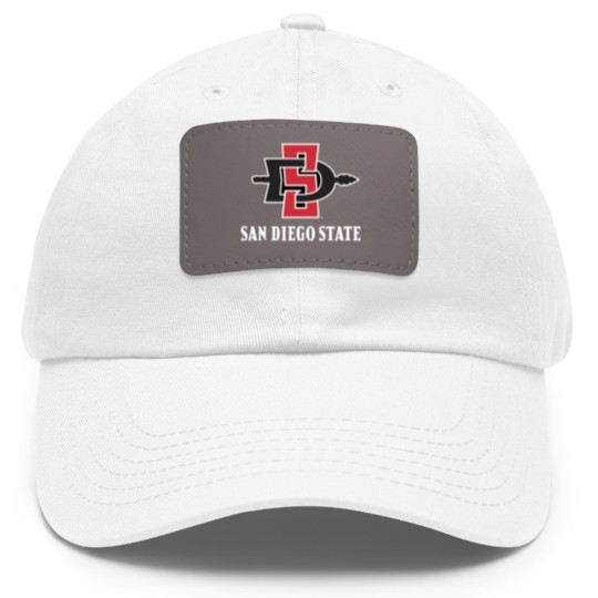 Discover San-Diego-State Dad Hat With Leather Patch