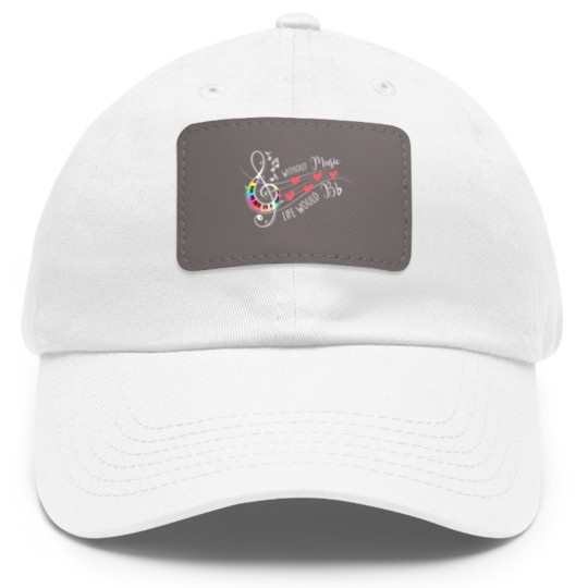 Discover Without Music Life Would B Flat II 2Funny Music Quotes Dad Hat With Leather Patch