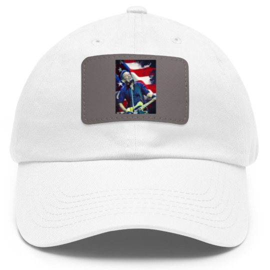 Discover Bruce Springsteen Graphic Dad Hat With Leather Patch  Bruce Springsteen Dad Hat With Leather Patch Tour 2024 Dad Hat With Leather Patch