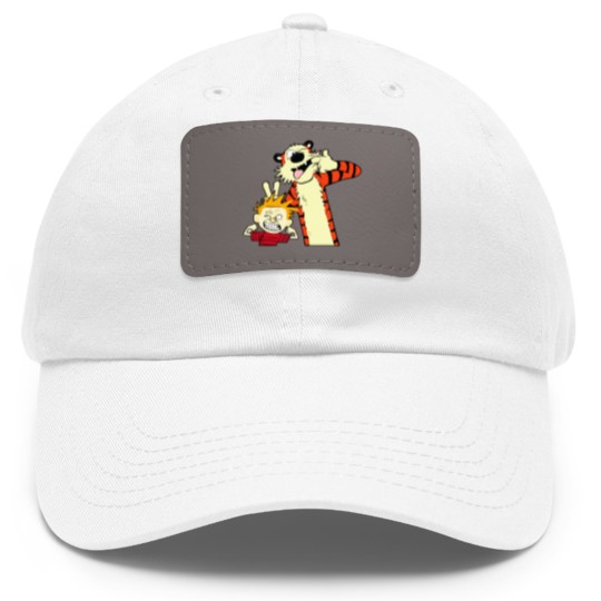 Discover calvin and hobbes, calvin and hobbes logo, calvin and hobbes merch, calvin and hobbes cartoon Dad Hat With Leather Patch