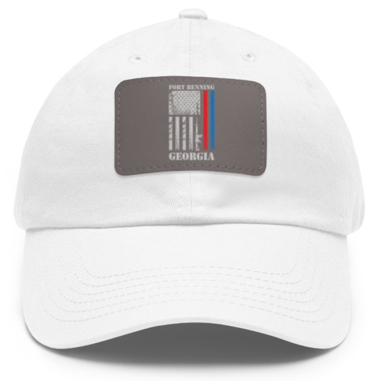 Discover Fort Benning Georgia UsArmy Dad Hat With Leather Patch