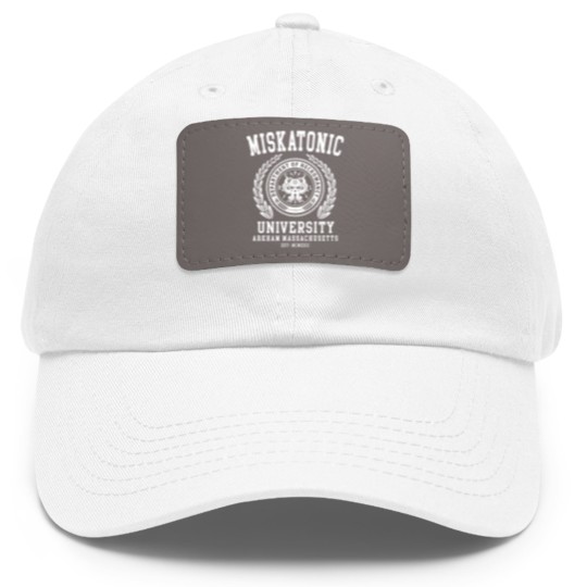 Discover CTHULU AND LOVECRAFT - MISKATONIC UNIVERSITY Dad Hat With Leather Patch