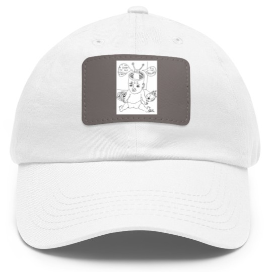 Discover Daniel Johnston Drawing Dad Hat With Leather Patch