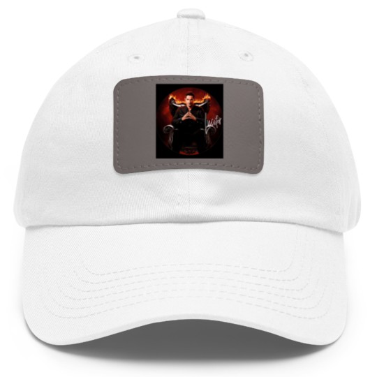 Discover Lucifer circle script photographic print Dad Hat With Leather Patch