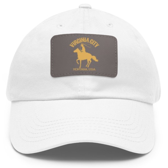 Discover Vintage-Style Virginia City Montana U.S.A. - Gold - CowboyWesternWild West Dad Hat With Leather Patch