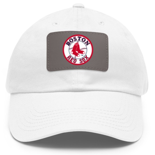 Discover red sox boston Dad Hat With Leather Patch