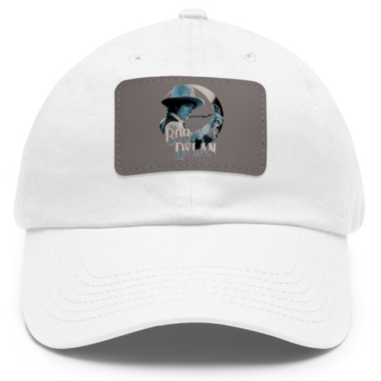 Discover Bob Dylan - Guitar 1975  Dad Hat With Leather Patch, Dad Hat With Leather Patch, Dad Hat With Leather Patch - 15251