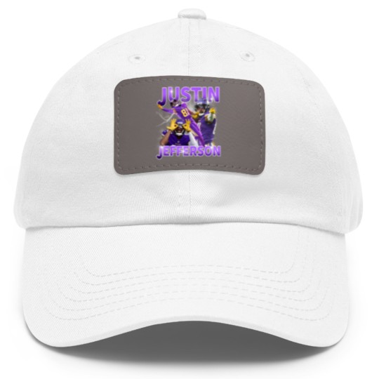 Discover Justin Jefferson Dad Hat With Leather Patch, Justin Jefferson Dad Hat With Leather Patch, Justin Jefferson Merch,Justin Jefferson Dad Hat With Leather Patch