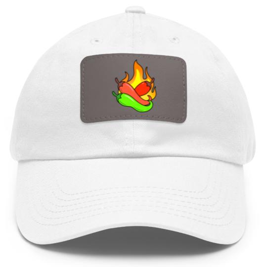 Discover hot peppers Dad Hat With Leather Patch