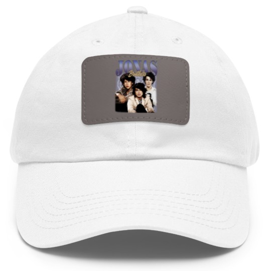 Discover Jonas Brothers 90s Vintage Dad Hat With Leather Patch, Jonas Brothers Bootleg Dad Hat With Leather Patch, Jonas Brothers Dad Hat With Leather Patch