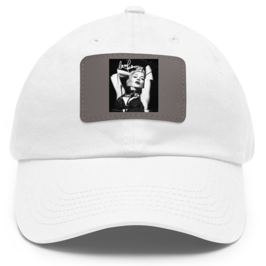 Discover Madonna Signature Dad Hat With Leather Patch Short Sleeve Cotton Black Men All Size S to 5XL