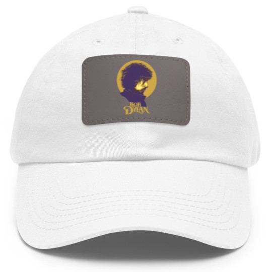 Discover Bob Dylan Retro Dad Hat With Leather Patch, Bob Dylan Dad Hat With Leather Patch, Vintage Bob Dylan