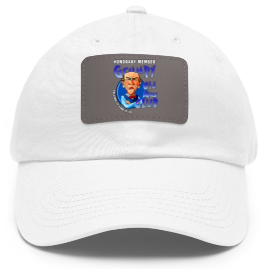 Discover Je.ff Dunham Memes Gru.mpy Old Man Club Dad Hat With Leather Patch