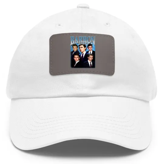 Discover Barron Trump Bootleg Dad Hat With Leather Patch, Barron Trump Dad Hat With Leather Patch, Barron Trump Fan