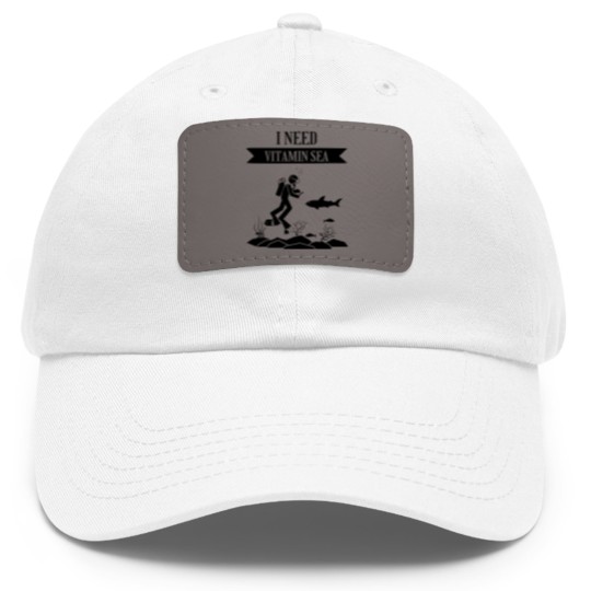 Discover Scuba, Scuba Diving Dad Hat With Leather Patch, Scuba Diver Dad Hat With Leather Patch