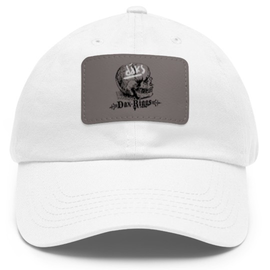 Discover Dax Riggs large red graphic Dad Hat With Leather Patch