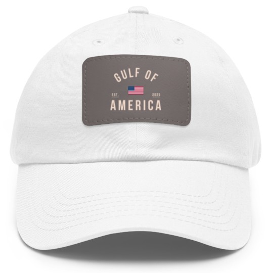 Discover Gulf of America Dad Hat With Leather Patch, Comfort Colors Unisex Patriotic Dad Hat With Leather Patch, United States of America Dad Hat With Leather Patch