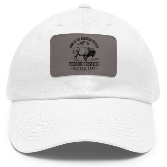 Discover Theodore Roosevelt National Park Souvenirs Hiking Adventure - Theodore Roosevelt - Dad Hat With Leather Patch