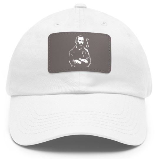 Discover Padre Pio Saint Dad Hat With Leather Patch
