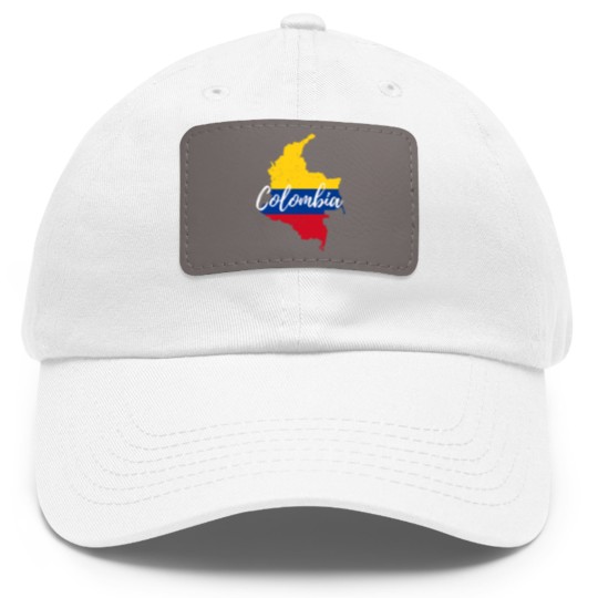 Discover Mapa de Colombia - Map of Colombia - Colombia - Dad Hat With Leather Patch