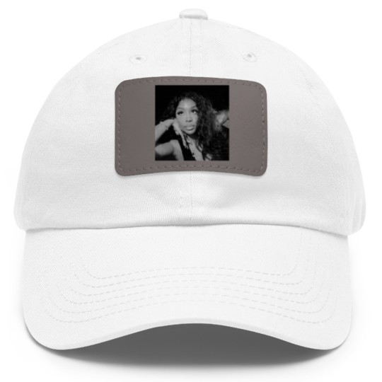 Discover Graphic "S-Z-A" Black n White RnB Printed Dad Hat With Leather Patch
