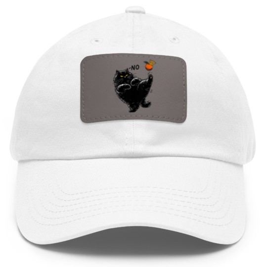 Discover No Kings in America Black Cat Dad Hat With Leather Patch, No Kings Dad Hat With Leather Patch, Funny Political Meme Dad Hat With Leather Patch