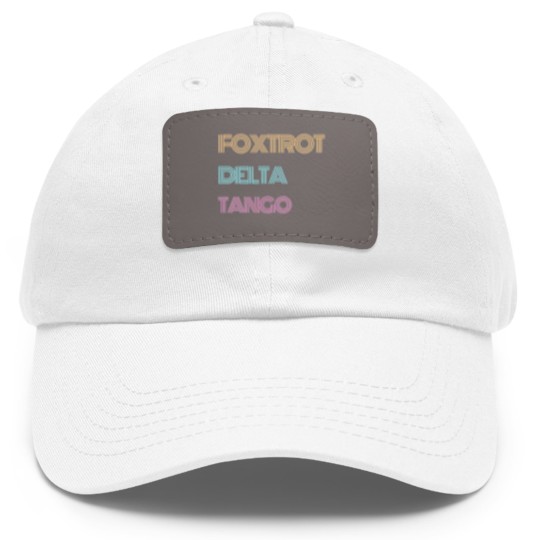 Discover Subtle Anti Trump Dad Hat With Leather Patch, Foxtrot Delta Tango Dad Hat With Leather Patch, Political Protest Dad Hat With Leather Patch