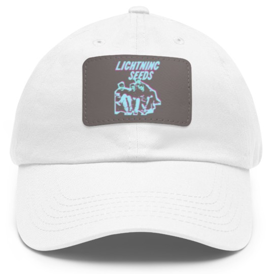Discover Lightning Seeds Distressed Vintage Style 90s Classic Dad Hat With Leather Patch