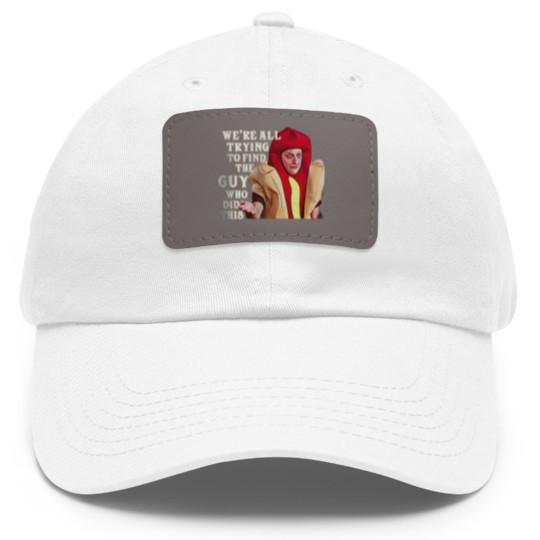 Discover I Think You Should Leave Tim Robinson Hot Dog Dad Hat With Leather Patch, ITYSL Hot Dog Suit Dad Hat With Leather Patch