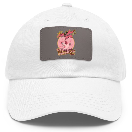 Discover Jem & The Holograms Dad Hat With Leather Patch, Jem Outrageous Tour Dad Hat With Leather Patch