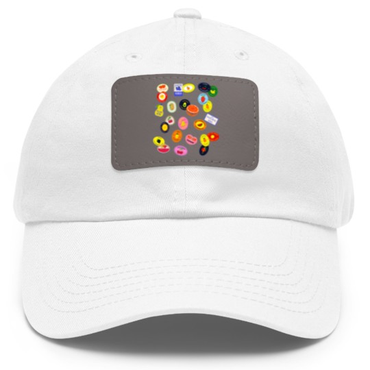 Discover Comfort Colors Fruit Sticker Dad Hat With Leather Patch, Summer Graphic Dad Hat With Leather Patch