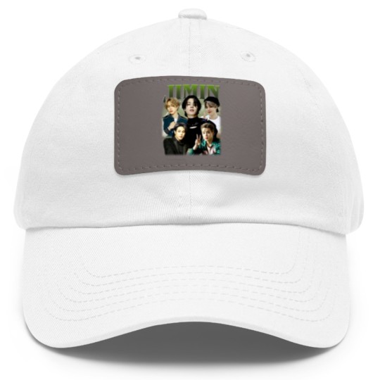 Discover Limited Jimin Korean Pop Dad Hat With Leather Patch Vintage Unisex Dad Hat With Leather Patch