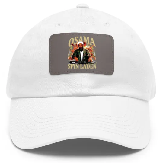 Discover Osama Spin Laden 90s style vintage raptee Dad Hat With Leather Patch