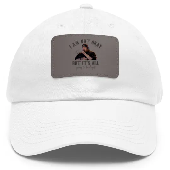 Discover I'm not okay- Jellyroll- Unisex Heavy Cotton Dad Hat With Leather Patch