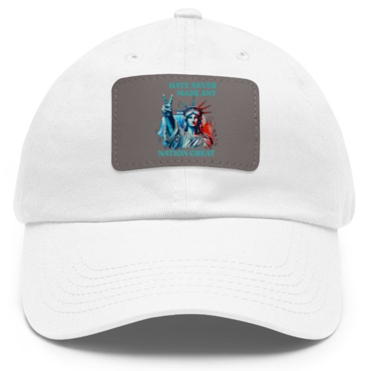 Discover Hate Never Made Any Nation Great Peace Anti Trump Dad Hat With Leather Patch
