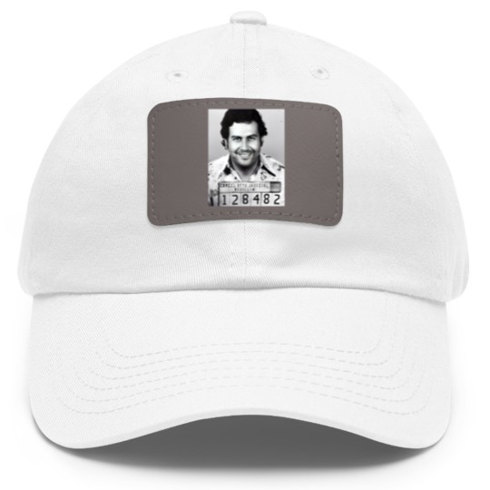 Discover Pablo Escobar Mugshot Premium Dad Hat With Leather Patch