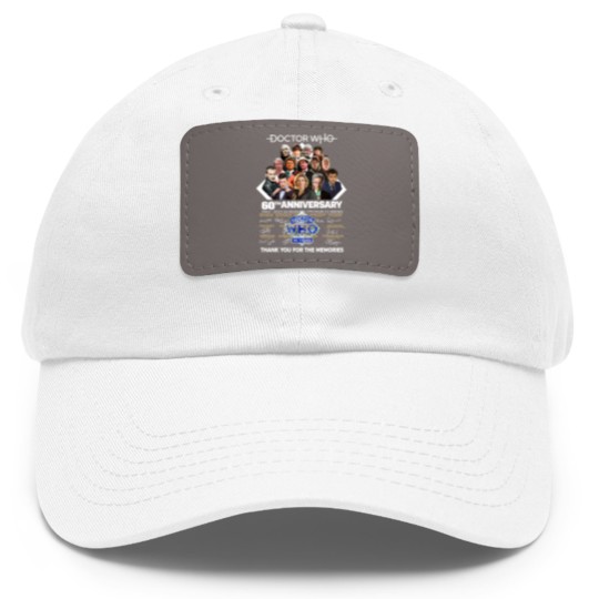 Discover Doctor Who 60th Anniversary 1963-2023 Thank You For The Memorie1 Signature Dad Hat With Leather Patch