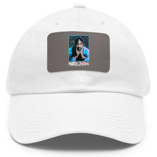 Discover Tupac Shakur Poetic Justice Black Dad Hat With Leather Patch - NWT