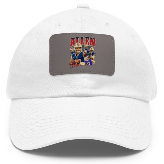 Discover Josh Allen Dad Hat With Leather Patch, American Football MVP Player