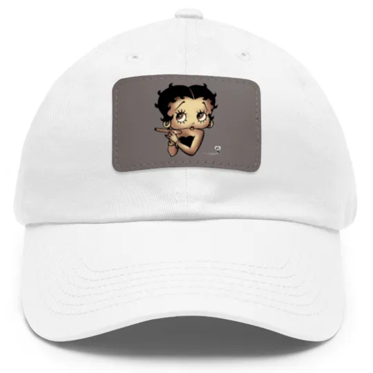 Discover Betty Boops 90s Dad Hat With Leather Patch