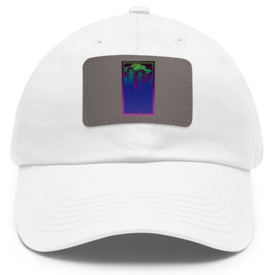 Discover Art Nouveau Ladies (blue on purple) - Art Nouveau - Dad Hat With Leather Patch
