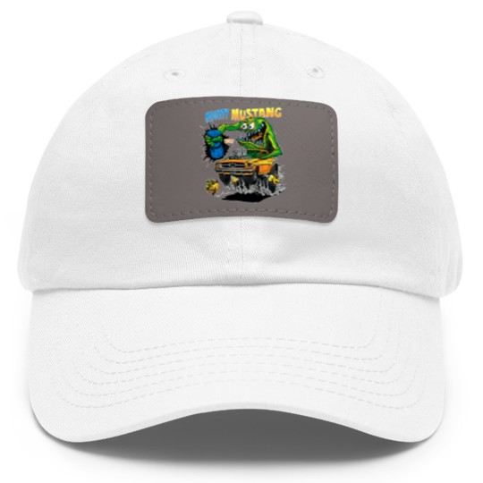 Discover ED ROTH RAT FINK ORIGINAL MIGHTY MUSTANG BLACK Dad Hat With Leather Patch