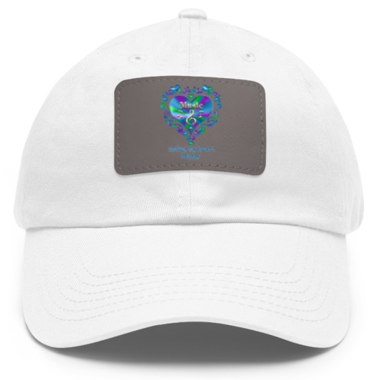 Discover Music Makes My Heart Happy Dad Hat With Leather Patch