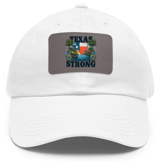 Discover Texas Strong Hill Country 2025 Flood Dad Hat With Leather Patch, Kerr County Pride Dad Hat With Leather Patch